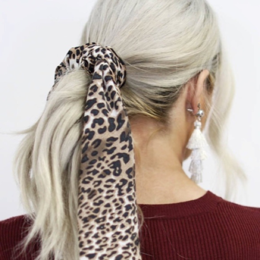 Jaguar Print Scarf Scrunchie